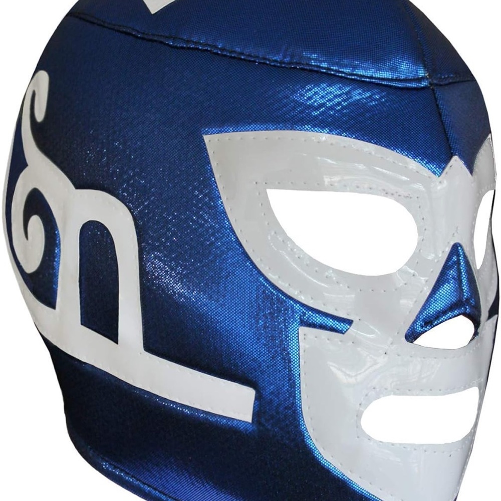 Halloween Lucha Libre luchador blue mask adult size